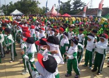 Senam Sehat siswa RA Semarakkan HAB Kemenag Ke-73.