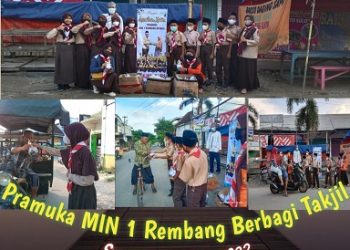 Pupuk Jiwa Sosial, Pramuka MIN 1 Rembang Berbagi Takjil