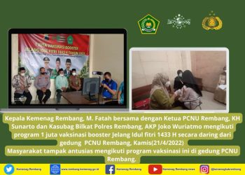 Kemenag Rembang Bersinergi dengan Polres dan PCNU, Sukseskan 1 Juta Vaksinasi