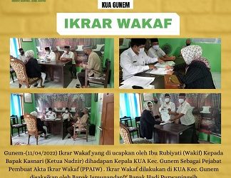 Rubiyati Wakafkan Tanah untuk Lembaga Keagamaan