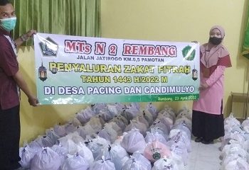 Begini Kesibukan Panitia Zakat Fitrah MTsN 2 Rembang