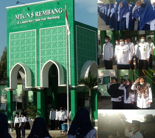 MTsN 5 Rembang Optimalkan Upacara Senin