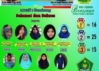 MTsN 1 Rembang SAbet 56 Medali Kompetisi Mapel Online