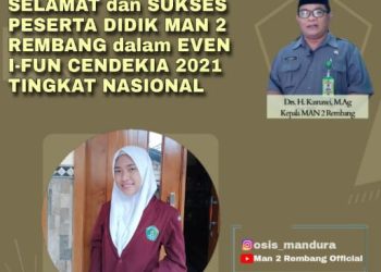Siswi MAN 2 Rembang Raih Juara 1 Lomba Poster