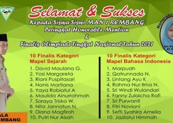 MAN 1 Rembang Meraih Peringkat Honorable Mention