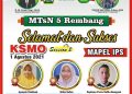 Ajang KSMO POSI, MTsN 5 Rembang 6 Medali