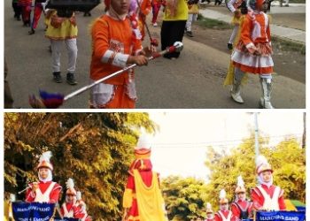 Marching Band MTsN 4 Rembang meriahkan karnaval Maulid Nabi Muhammad Saw