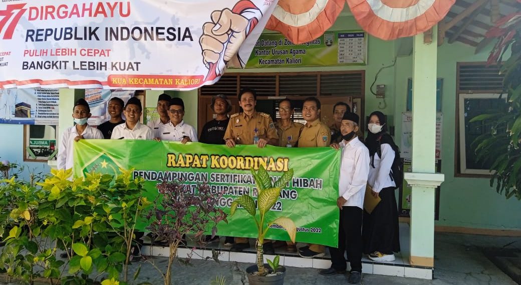 Upaya Hibah Tanah KUA Kaliori, Kantor Pertanahan Adakan Ukur Tanah