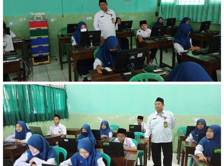 Kepala MTsN 1 Rembang Pantau Gladi Bersih ANBK