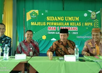 Latih Demokrasi, Kepala MAN 1 Rembang Buka Sidang Umum MPK