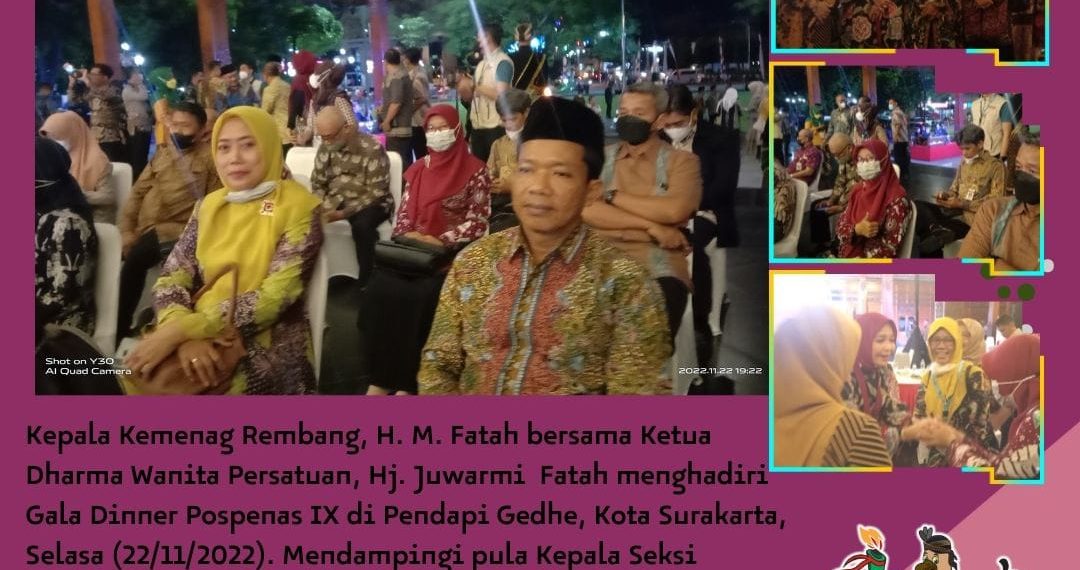 Kakankemenag Hadiri Gala Dinner Pospenas IX tahun 2022