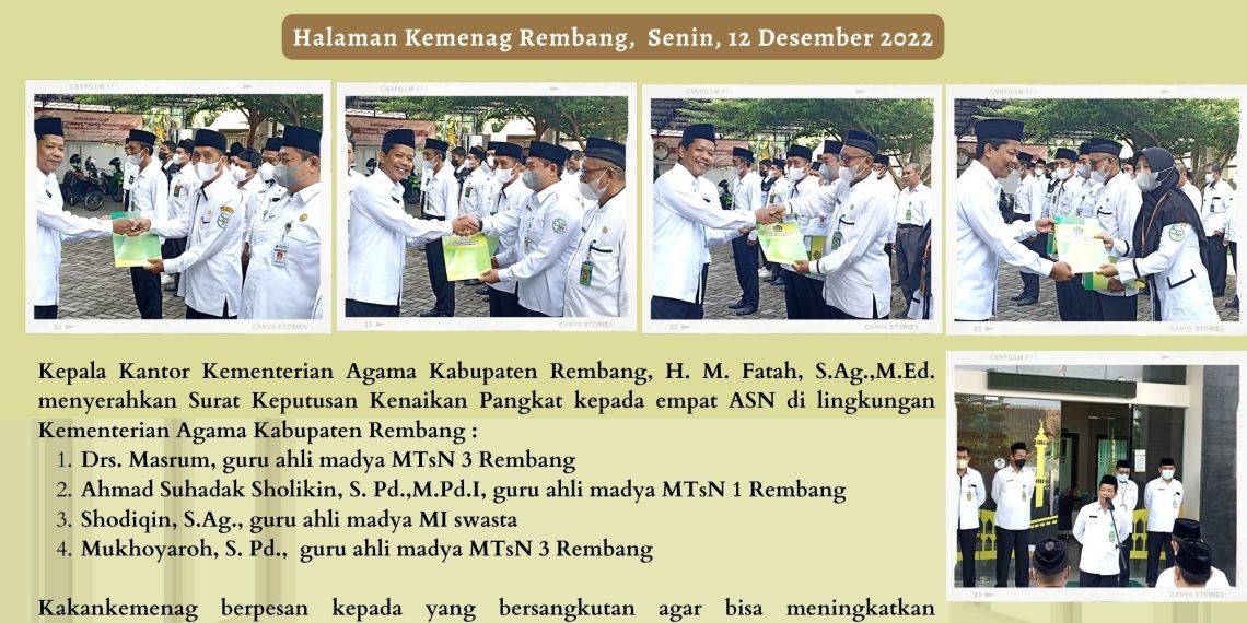 Empat ASN Terima SK Kenaikan Pangkat