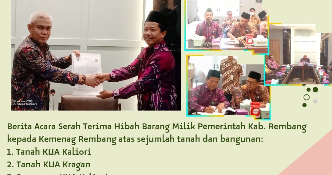 Kemenag Tandantangani BAST Hibah Tanah KUA