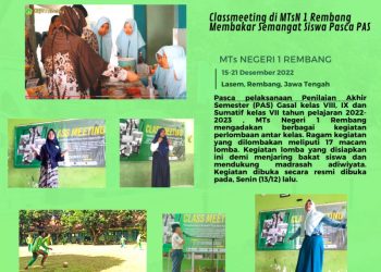 Segarkan Semangat Siswa, MTsN 1 Rembang Gelar Class Meeting