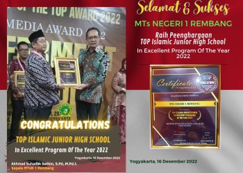 MTsN 1 Rembang Sabet Top Islamic Junior School tingkat Nasional
