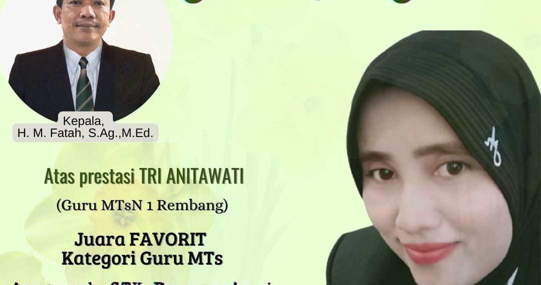 Tri Anitawati Sabet Juara Favorit Guru MTs Berprestasi Tingkat Nasional