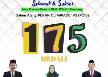 MTsN 1 Rembang Banjir Prestasi di Bulan Februari