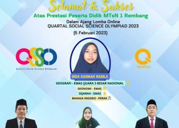 MTsN 1 Rembang Raih 3 Emas pada Lomba Mapel Nasional