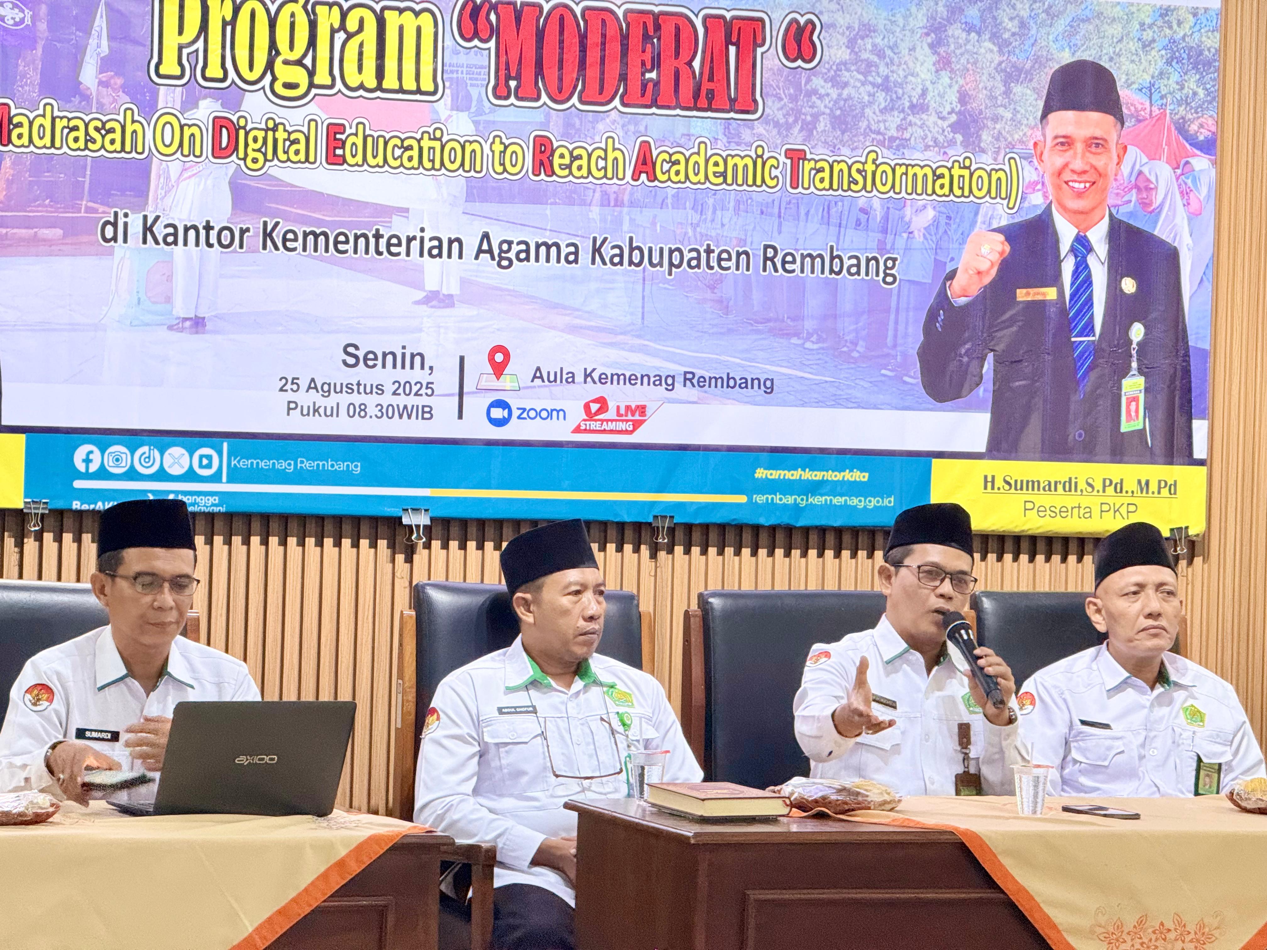 Tingkatkan Keterbukaan Informasi Madrasah, Kemenag Rembang Luncurkan Inovasi Program Moderat
