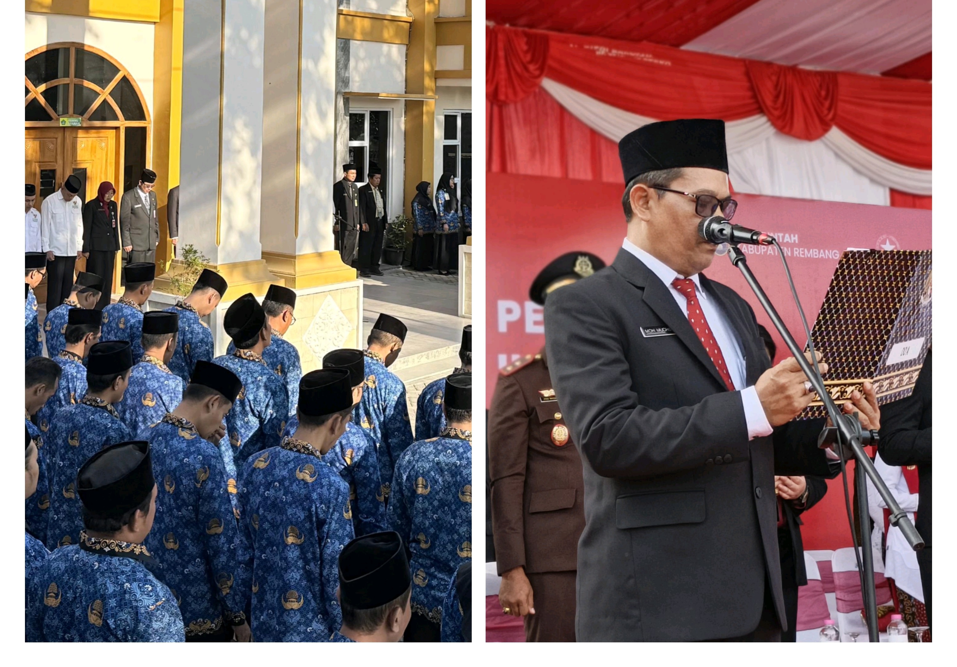 Upacara HUT ke-80 RI, Kakankemenag Sampaikan Pesan Teguhkan Kembali Cinta kepada NKRI