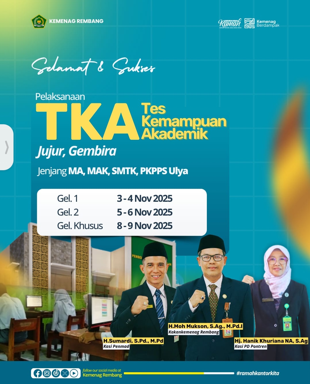 2.369 Siswa MA Ikuti  Tes Kompetensi Akademik (TKA)